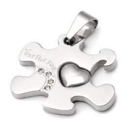 Zawieszka Puzzle z Sercem Stal Szlachetna