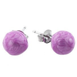 Kolczyki Srebrne z Różowymi Elementami