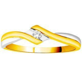 Złoty Pierścionek Zaręczynowy z Brylantem