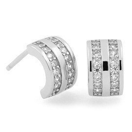 Kolczyki Srebrne Podłużne z Cyrkoniami