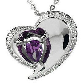 Sebrna Zawieszka Serce z Cyrkonią