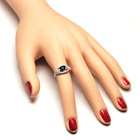 Srebrny Pierścionek z Szafirowym Sercem