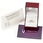 Złoty Pierścionek Obrączka Wysadzana Brylantami