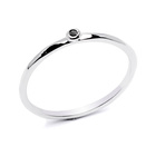 Pierścionek Srebrny z Czarną Cyrkonią