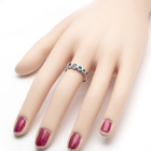 Srebrny Pierścionek z Szafirowymi Kamieniami