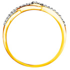 Szeroki Złoty Pierścionek Wysadzany Brylantami