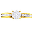 Złoty Pierścionek 375 Zaręczynowy z Brylantami