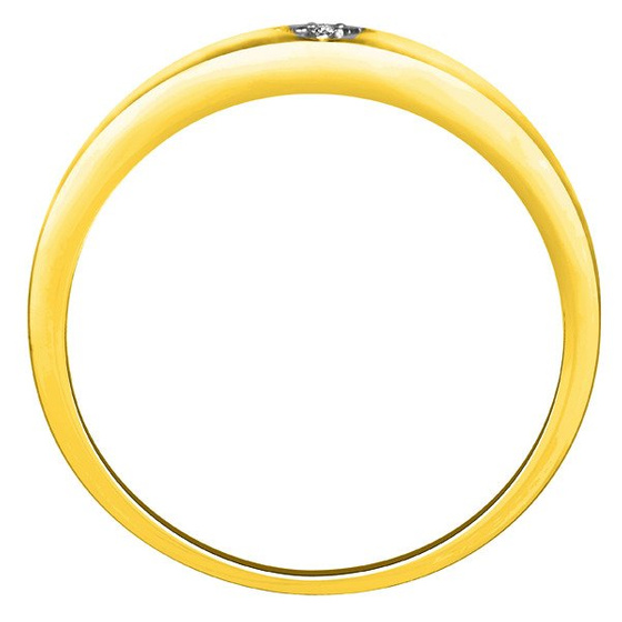 Złota Obrączka Zaręczynowa Serce z Brylantami