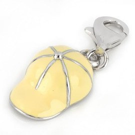 Przywieszka Srebrna Charms Żółta Czapeczka