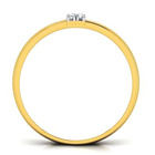 Złota Obrączka 585 Wysadzana Brylantami