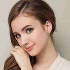 Srebrne Kolczyki z Czerwonymi Cyrkoniami