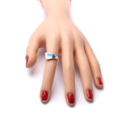 Srebrny Pierścionek z Niebieskim Opalem