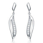 Srebrne Kolczyki Wysadzane Cyrkoniami