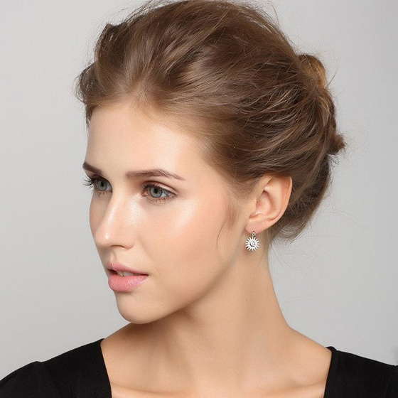 Srebrne Pozłacane Kolczyki w Kształcie Gwiazdy