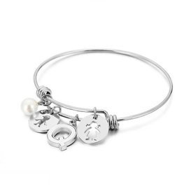 Bransoletka Stal Szlachetna Postać i Literka Q