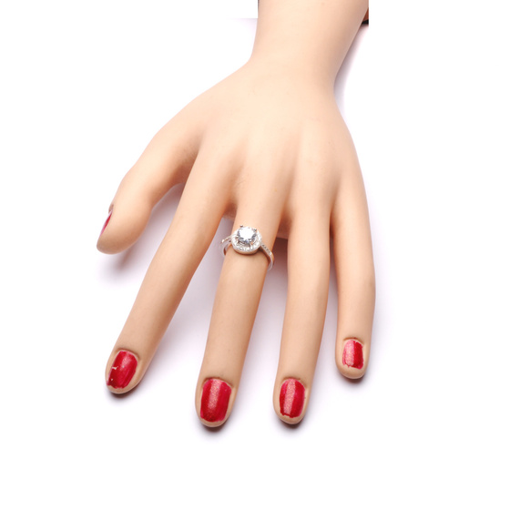 Srebrny Pierścionek z Diamentową Cyrkonią