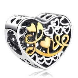 Srebrna Zawieszka Serce Napis LOVE