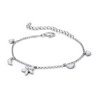 Srebrna Bransoletka z Opalem Serce i Księżyc