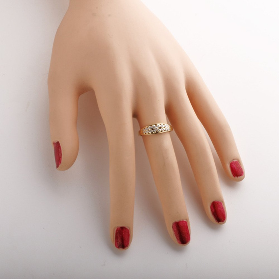 Złota Obrączka Wysadzana Brylantami