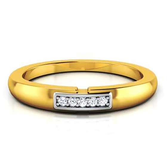 Złoty Pierścionek Obrączka z Brylantami