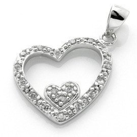 Srebrna Zawieszka z Serduszkami