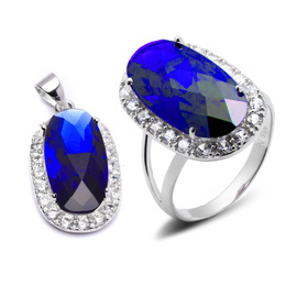 Komplet Srebrny Pierścionek i Wisiorek