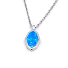 Srebrny Naszyjnik z Niebieskim Opalem