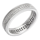 Srebrna Obrączka z Białymi Mikro Cyrkoniami