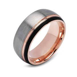 Obrączka z Wolframu Trikolor Damsko Męska