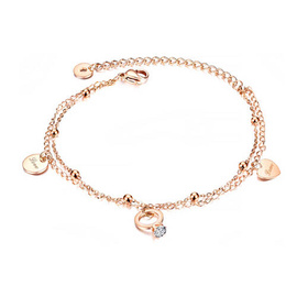 Złota Bransoletka na Nogę Stal Szlachetna