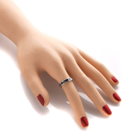 Srebrna Obrączka z Abalonem