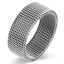 Pierścionek Siatka ze Stali Szlachetnej