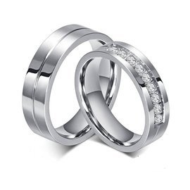 Komplet Obrączek Dla Pary Stal Szlachetna