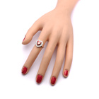 Pierścionek Srebrny Wysadzany Czerwonym Sercem