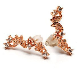 Srebrne Kolczyki Wysadzane Białymi Cyrkoniami