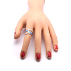 Srebrny Pierścionek z Niebieskim Opalem