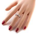 Srebrna Obrączka Wysadzana Cyrkoniami