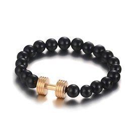 Czarna Bransoletka ze Stali Szlachetnej Kuleczki