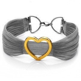 Damska Pleciona Bransoletka ze Złotym Sercem