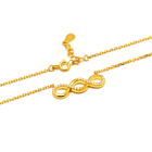 Srebrny Naszyjnik Pozłacana Nieskończoność