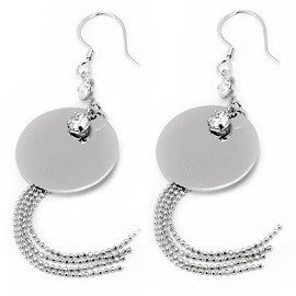 Srebrne Kolczyki Koła i Łańcuszki