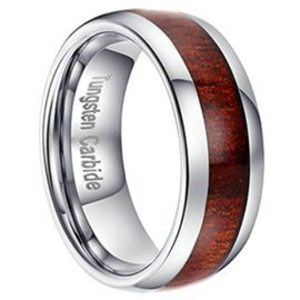 Damsko Męska Brązowa Obrączka z Wolframu