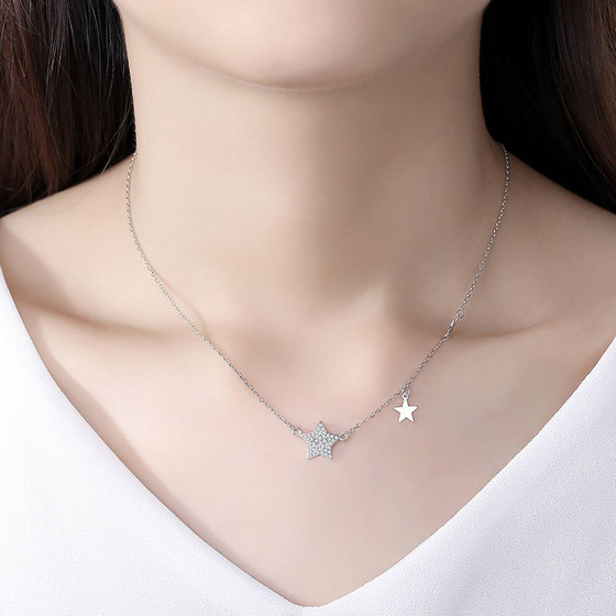 Srebrny Naszyjnik z Gwiazdkami