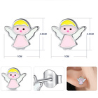 Srebrne Kolczyki Aniołki