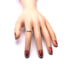 Srebrny Pierścionek Serce Wysadzane Cyrkoniami