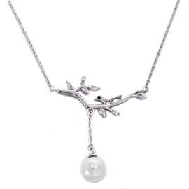 Srebrny Naszyjnik z Białą Perłą