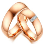 Gładka Różowo Złota Obrączka Stal Szlachetna
