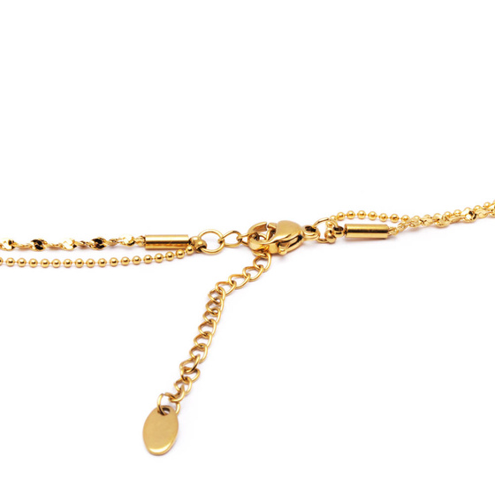 Złoty Naszyjnik w Karo Stal Szlachetna