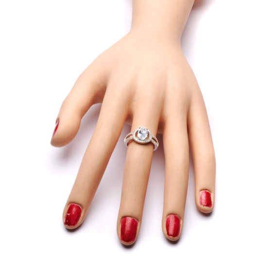 Srebrny Pierścionek z Diamentową Cyrkonią