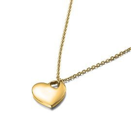 Złoty Naszyjnik z Serduszkiem Stal Szlachetna
